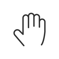 Wall Mural - Simple hand gesture line icon.