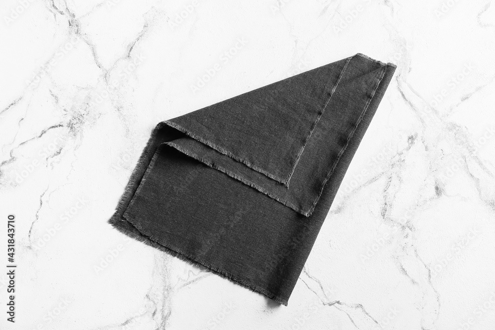 Stylish napkin on light background