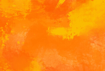 Wall Mural - Watercolor red and orange color abstract banner.