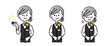 © marumaru - 受付　女性ベクターイラスト Reception female vector illustration set　