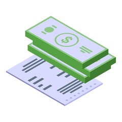 Poster - Marketing budget icon. Isometric of Marketing budget vector icon for web design isolated on white background