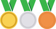 Gold, silver, bronze medal