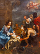 Valenciennes, France. 2019-09-12. "Adoration Of The Shepherds" By Jacob Van Oost (1601-1671). Museum Of Fine Arts In Valenciennes, France.