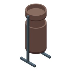 Poster - Station bin icon. Isometric of Station bin vector icon for web design isolated on white background