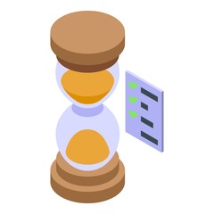 Poster - Tasks time icon. Isometric of Tasks time vector icon for web design isolated on white background