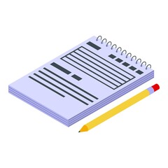 Aufkleber - plan task notebook icon. isometric of plan task notebook vector icon for web design isolated on whit