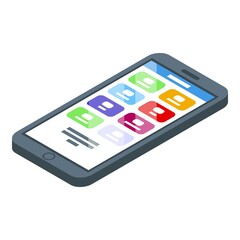 Poster - Phone meetings icon. Isometric of Phone meetings vector icon for web design isolated on white background