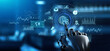 © Murrstock - DIgital marketing Online advertising internet Analytics concept. Robotic arm 3d rendering