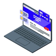 Poster - Computer interface icon. Isometric of Computer interface vector icon for web design isolated on white background