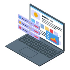 Poster - Software interface icon. Isometric of Software interface vector icon for web design isolated on white background