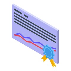 Poster - Crypto graph icon. Isometric of Crypto graph vector icon for web design isolated on white background