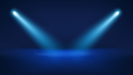 Poster - Dark srudio with bright spot projectors