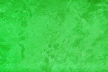 Texture of green decorative plaster or concrete. Abstract grunge background.