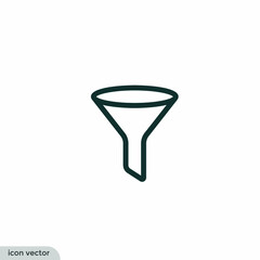 funnel icon filter symbol simple design element