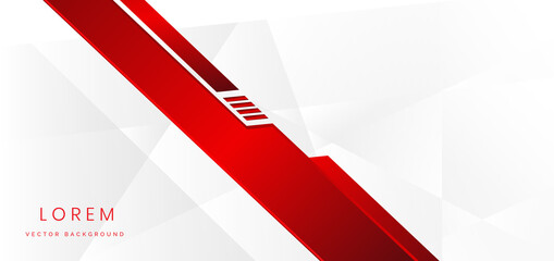 Wall Mural - Template corporate banner concept red and white contrast background.