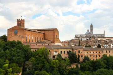 Siena, Italy. Beautiful view of Siena cityscape.