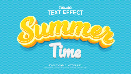 text effects, 3d editable text style - summer time