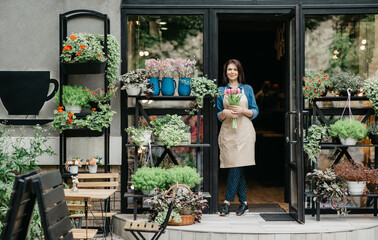 startup, small business, eco restaurant outdoor and modern rustic flower shop
