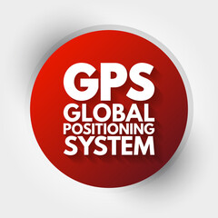Poster - GPS - Global Positioning System acronym, technology concept background