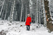 © Oxana Guryanova/Westend61 - Small girl in red jacket standing on snow covered land at forest