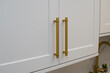 handles on the kitchen cabinet furniture metal door