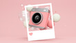 © George J/Westend61 - Three dimensional render of picture of old-fashionedÔøΩcamera floating with various bubbles against pink background