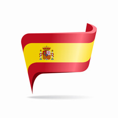 Wall Mural - Spanish flag map pointer layout. Vector illustration.