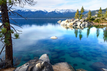 Wall Mural - Lake Tahoe with crystal clear water