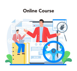 Poster - game development online service or platform. creative process