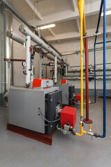 Wall Mural - Gas boilers in gas boiler room