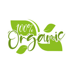 Sticker - organic product leaves