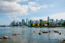 A View Of Vancouver Downtown From Stanley Park, Canada