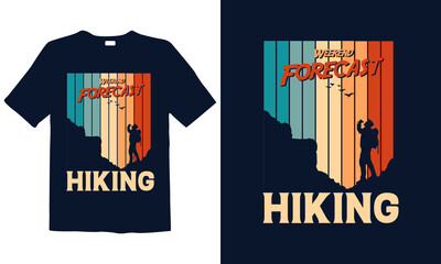 Wall Mural - Hiking T-shirt Design for mug , poster, t-shirt,  label or logo.