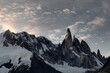 © Tandem Stock - The strong and jagged peak of Cerro Torre, one of the most technical climbs in the world, just before sunset in Patagonia, Argentina.
