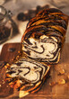 Twisted babka with poppy seeds.
