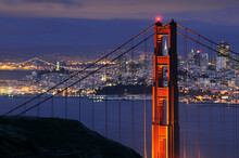 San Francisco Skyline Through The Golden Gate Bridge