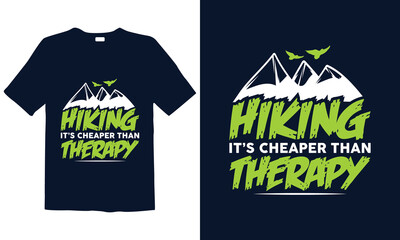 Wall Mural - Hiking T-shirt Design for mug , poster, t-shirt,  label or logo.