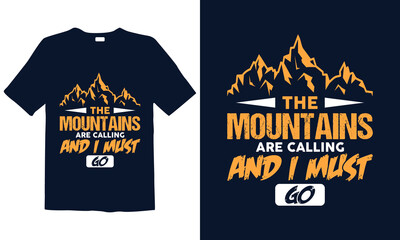 Wall Mural - Hiking T-shirt Design for mug , poster, t-shirt,  label or logo.