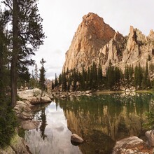 This Impressive Wall Of Granite, The Elephant Perch, Stands Guard Over The Saddleback Lakes In Idaho's Sawtooth Range
