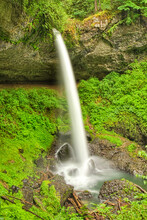 Silver Falls State Park, OR: North Falls As Seen From The Trail Of Ten Falls.