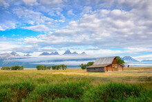 Sunrise At The Moulton Barn On Mormon Row In The Tetons