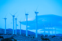 A Wind Farm, With Around 5,000 Wind Turbines, In Mojave Desert, California, USA
