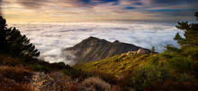 Fog Over Santa Barbara, Santa Ynez Mountains, Los Padres National Forest, California
