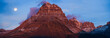 © Tandem Stock - full moon setting, Mount Wilbur, Glacier National Park, Montana