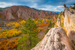 © Tandem Stock - The luster of fall colors fill the valley between the Lyons and Fountain Sandstone formations in Roxborough State Park.