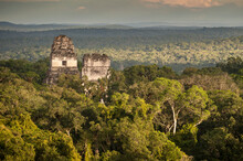 The Ruins Of The Ancient Mayan City Tikal Lie In Present Day Guatemala, Near The Border Of Belize.