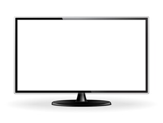Wall Mural - realistic tv screen mock up isolated on white