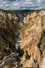 The Yellowstone River Roars Through The Grand Canyon Of The Yellowstone