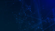 © Papapig - Abstract blue polygon tech network with connect technology background. Abstract dots and lines texture background. 3d rendering.