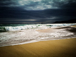 Sea sand and turquoise sea